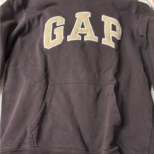 GAP Dark Brown Hoodie with Cream Tag